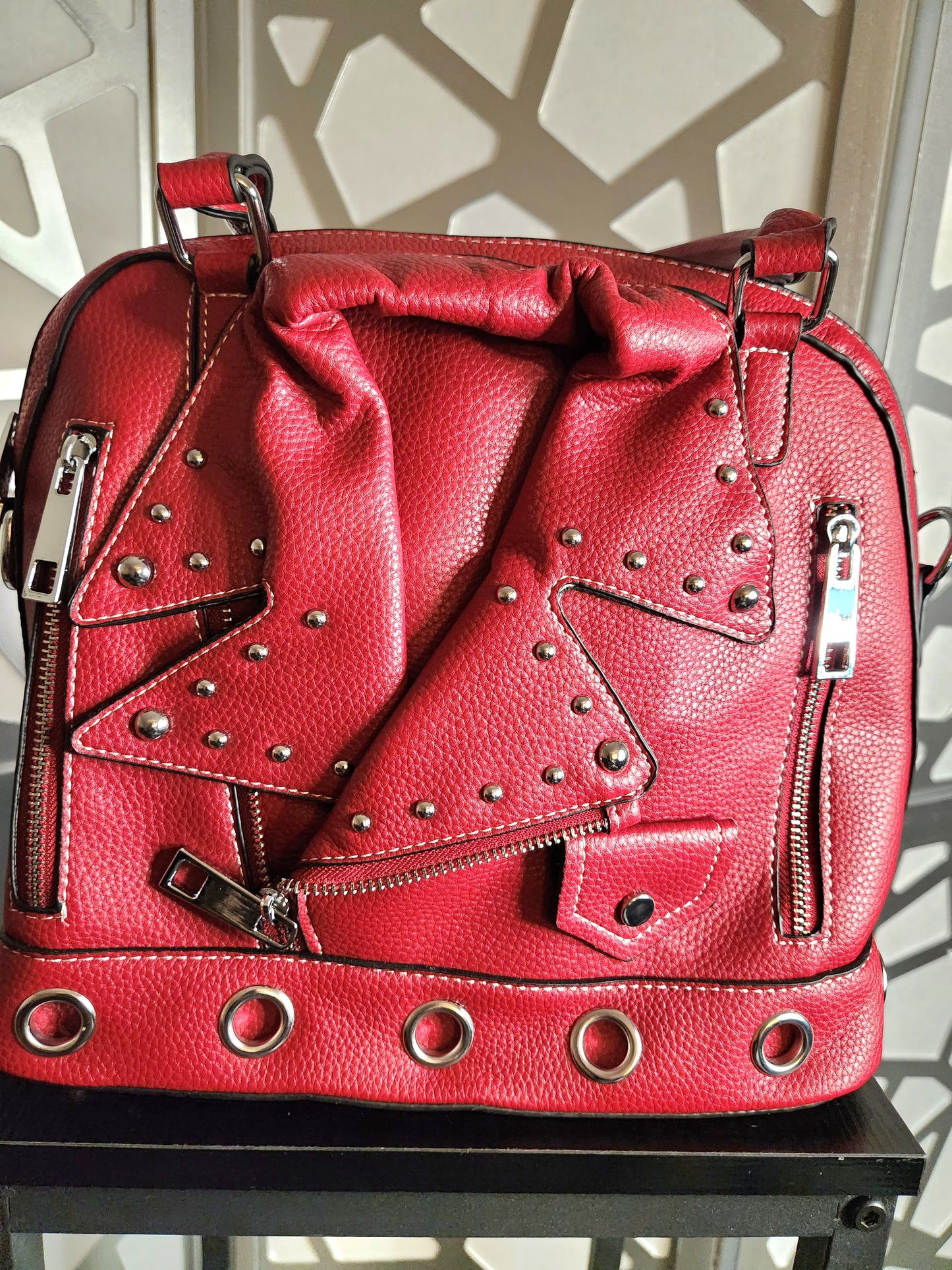 Red Purse Handbags Motorcycle Jacket Purse Red fashion Tote Evening Bag