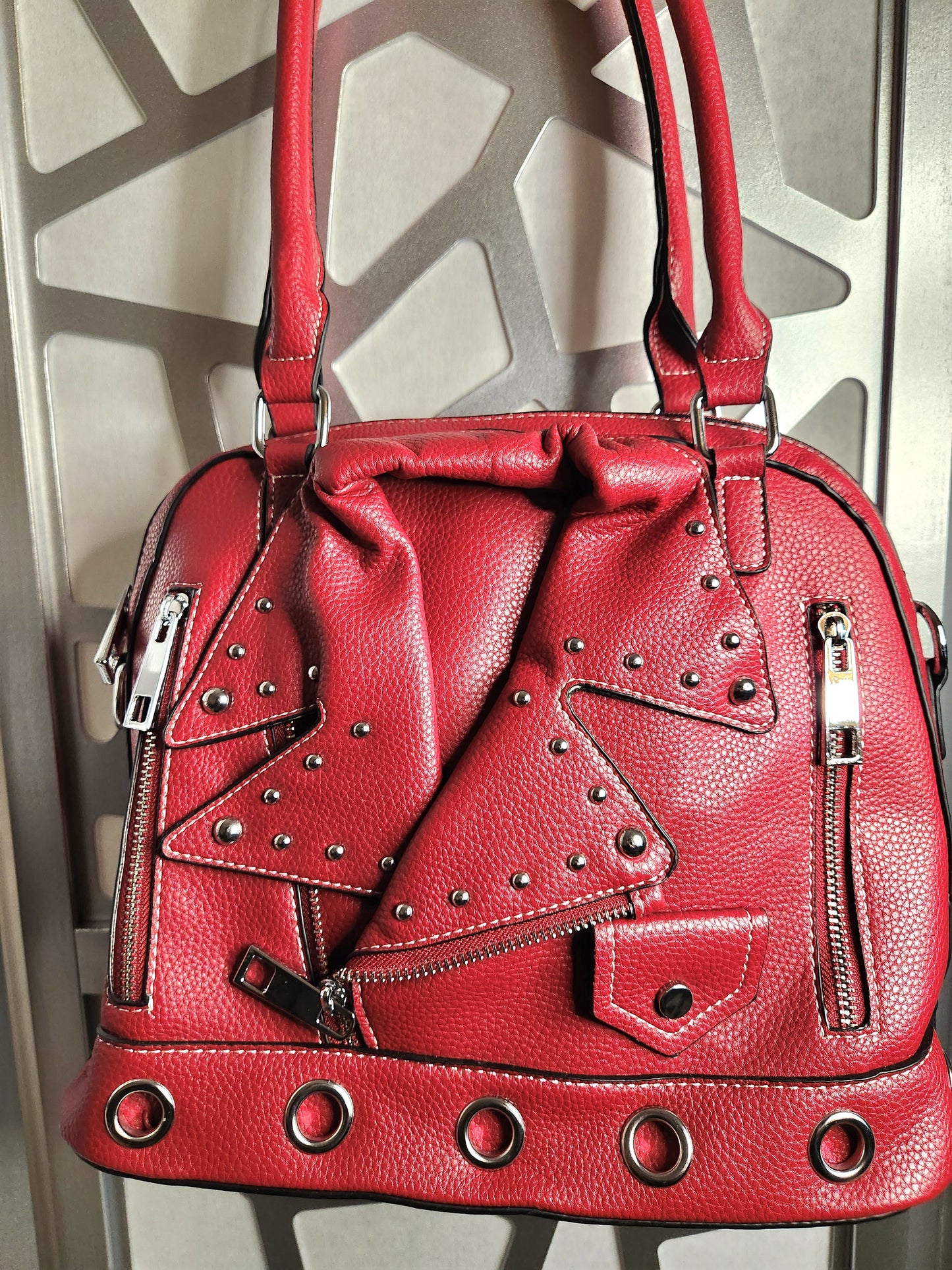 Red Purse Handbags Motorcycle Jacket Purse Red fashion Tote Evening Bag