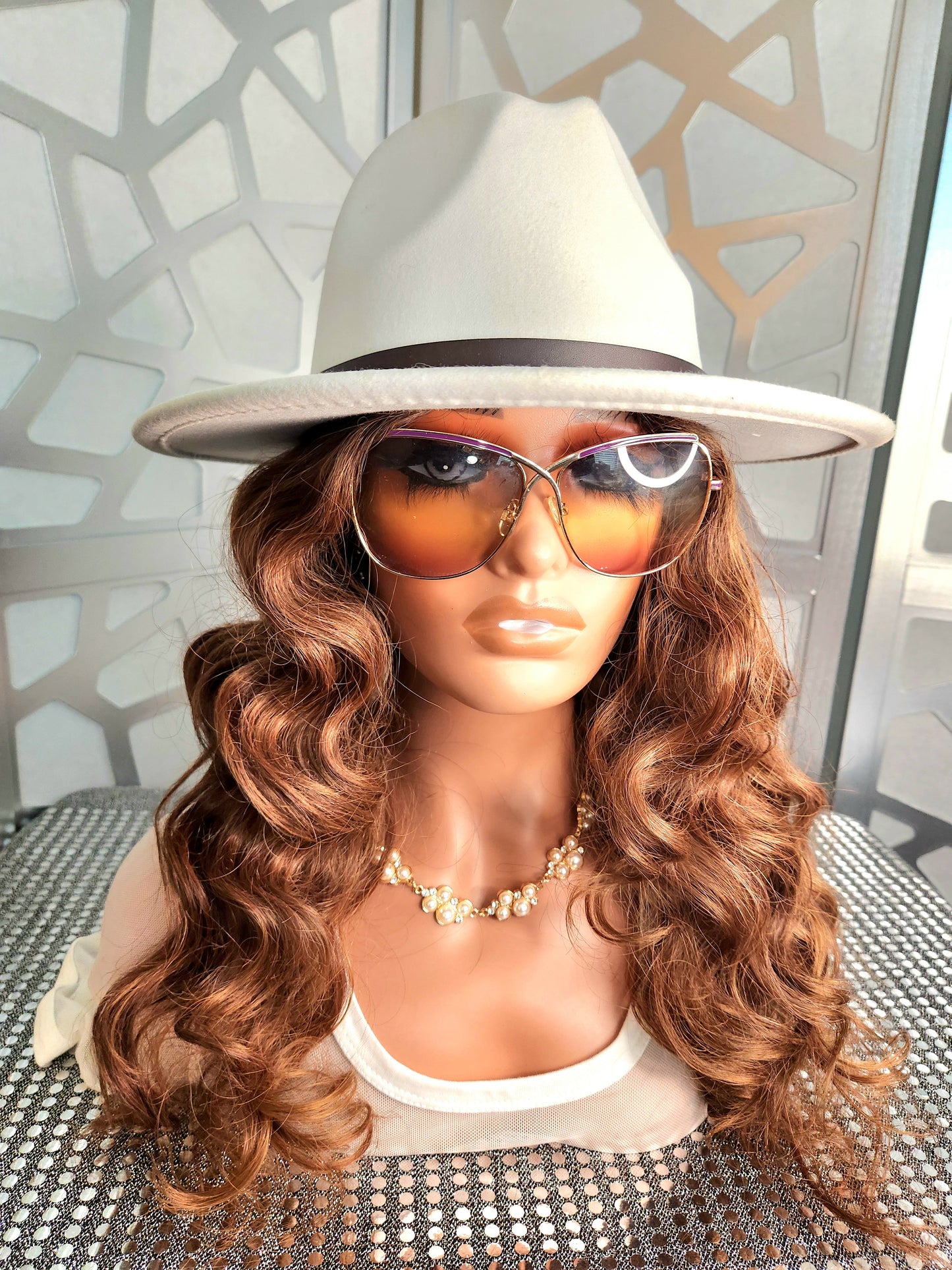 Kinky Wig Wavy Auburn Wig Relaxed Yaki Wig Lace Front Wig Human Hair Blend Glueless Wig Daily Wear Hair Loss Heat Safe