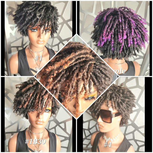 Twist Wig Glueless Dreadlocks Wig Faux Twist Human Hair Blend Heat Safe